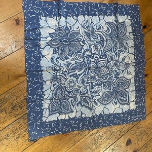 Ralph Lauren Blue and White Floral Scarf